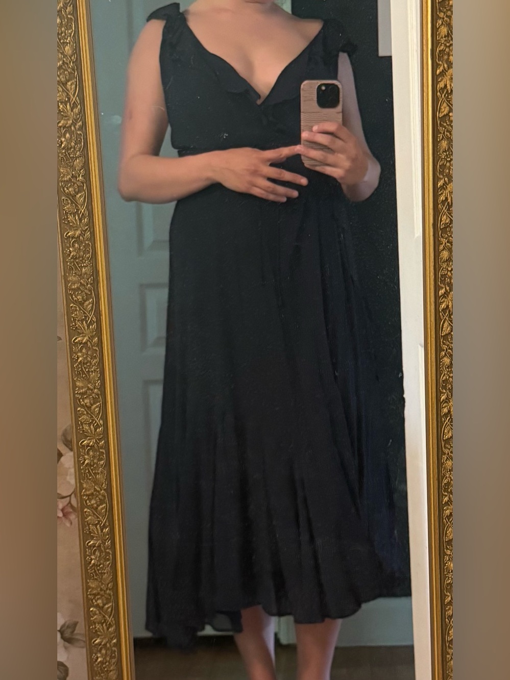 Dark Navy Reformation Women's Wrap Dress